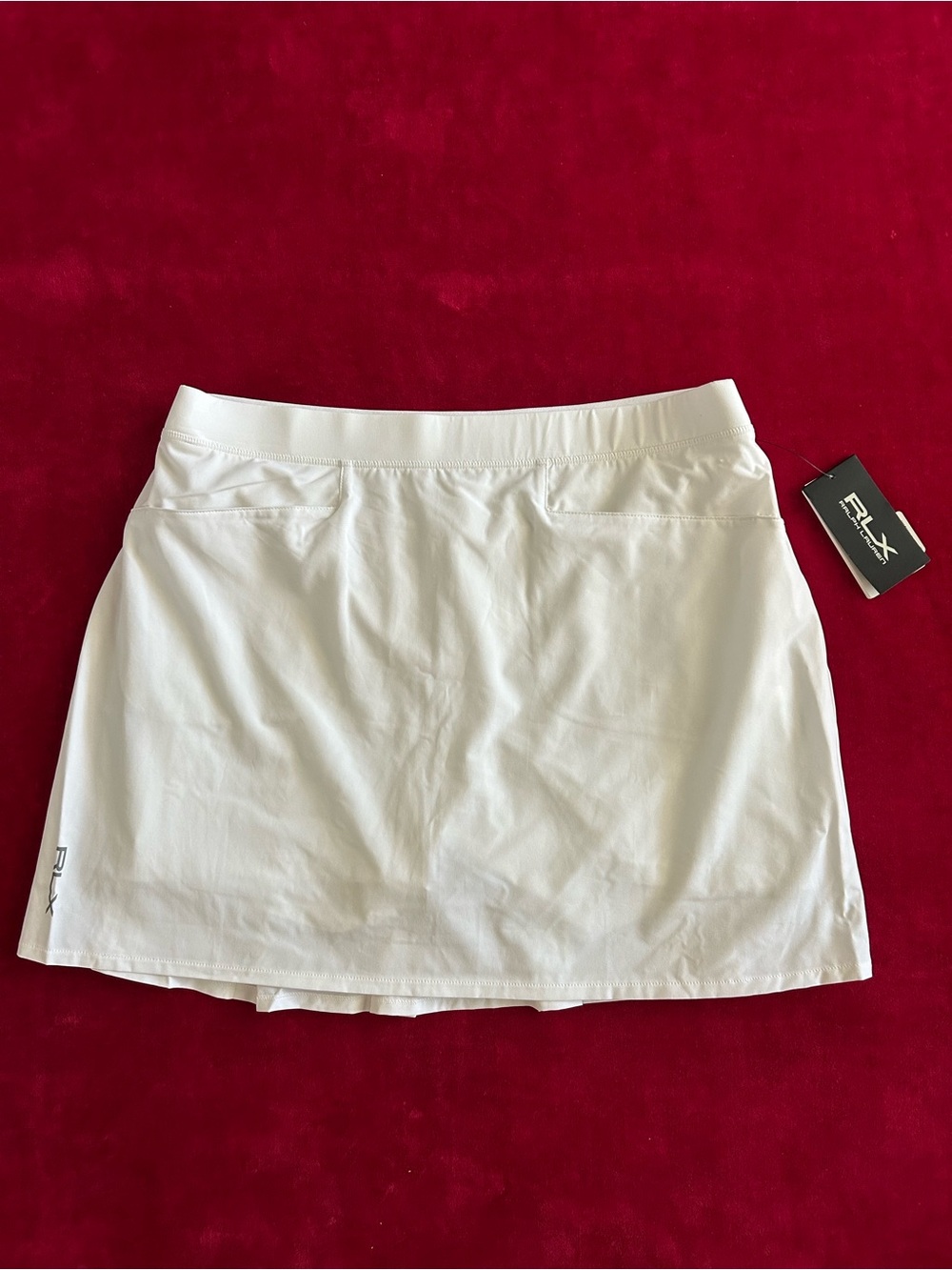 RLX Ralph Lauren Golf Skort Women's Size L White Golf Tennis Pickleball Gym
